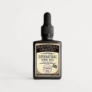 Supernatural CBD Oil THC Free 2,000 mg organic CBD oil from Natural Path Botanicals for Calming benefit with a Lavender Peppermint flavor. Made in the USA.