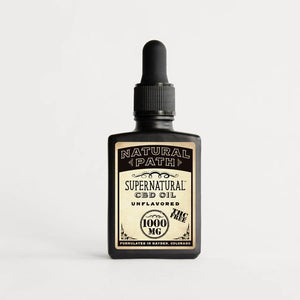 Supernatural 1,000 mg THC-Free CBD Oil from Natural Path Botanicals unflavored and formulated in Hayden, Colorado on sustainable family farms.